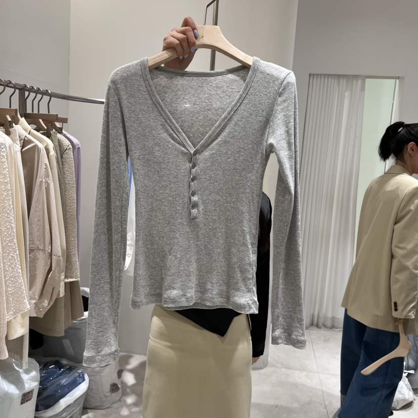 GLOW AND NYMPH直郵韓國代購女裝新品職業休閑真品長袖T恤GLOW AND NYMPH長袖T恤