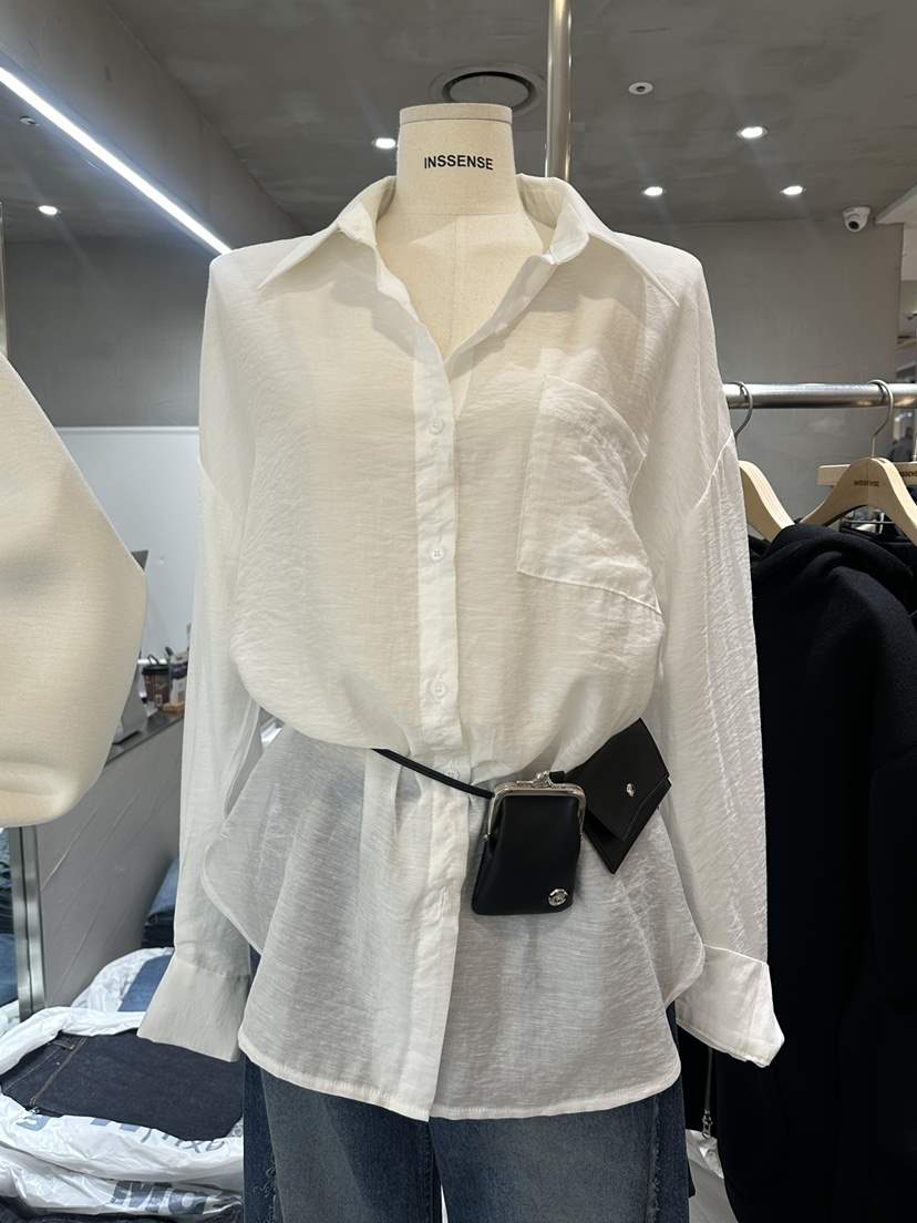 INSSENSE-A韓國直郵女裝新款真品人氣推薦休閑時尚襯衫蕾絲衫INSSENSE-A襯衫/蕾絲衫
