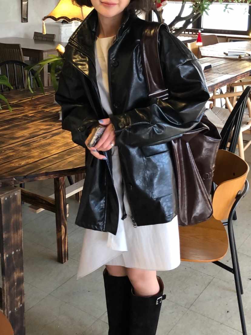 BONHEUR韓國直郵東大門代購女裝新品推薦人氣真品時尚熱賣皮衣BONHEUR-2件起皮衣