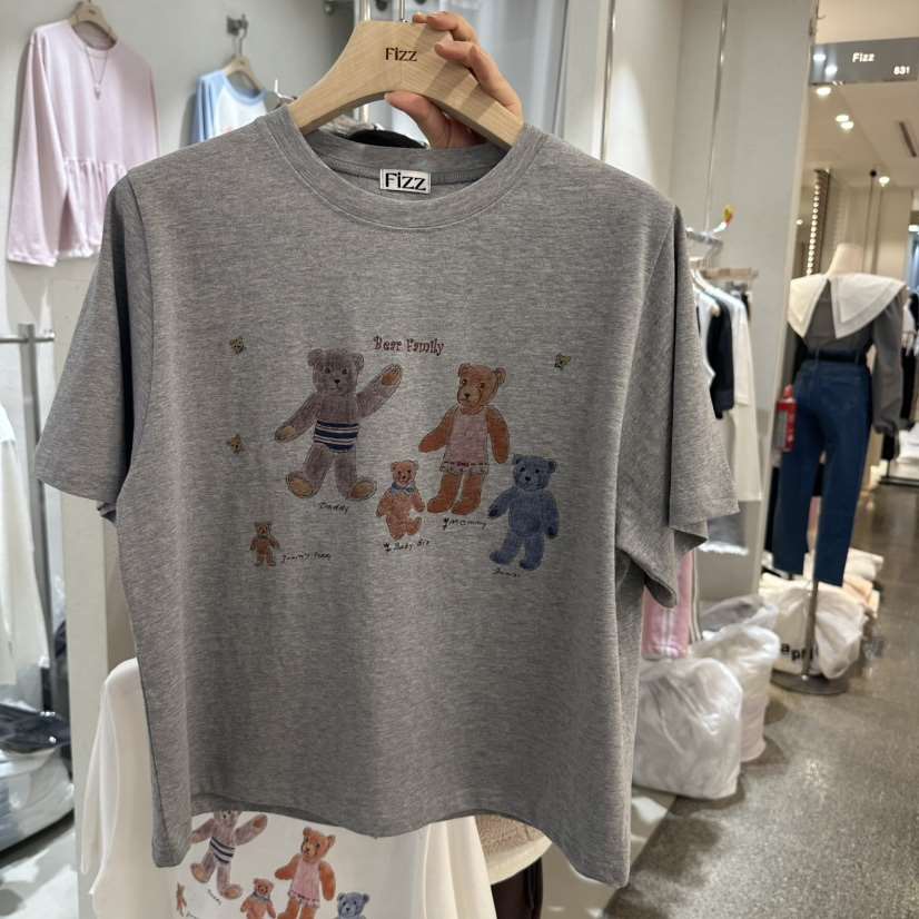FIZZ韓國直郵女士新品職業真品時尚熱賣休閑25春夏人氣推薦T恤FIZZT恤