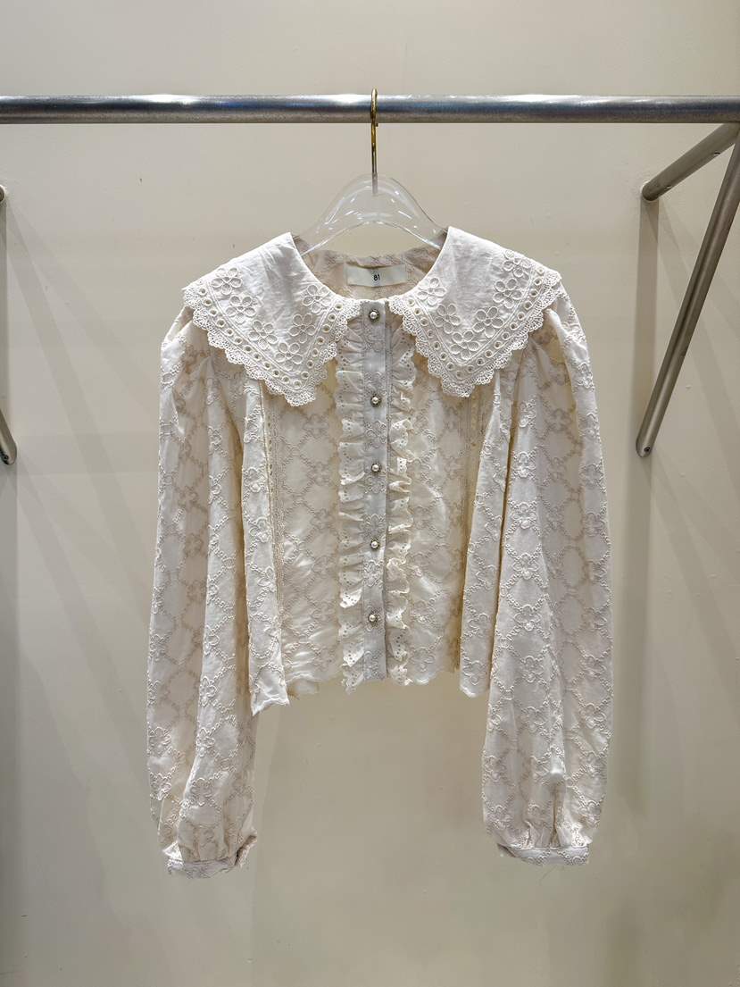 81 MARKET-L韓國直郵東大門實拍女裝新款25春夏襯衫蕾絲衫81 MARKET-L襯衫/蕾絲衫