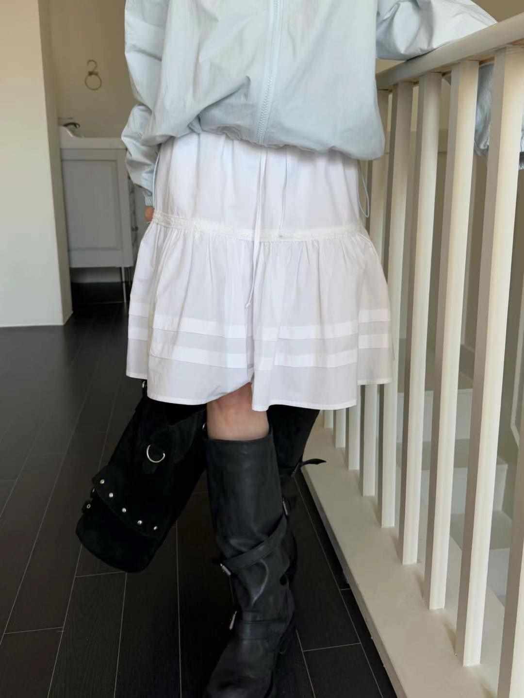FAVOURED韓國直郵東大門代購女裝新品職業半身裙中短裙褶皺FAVOURED半身裙/中短裙