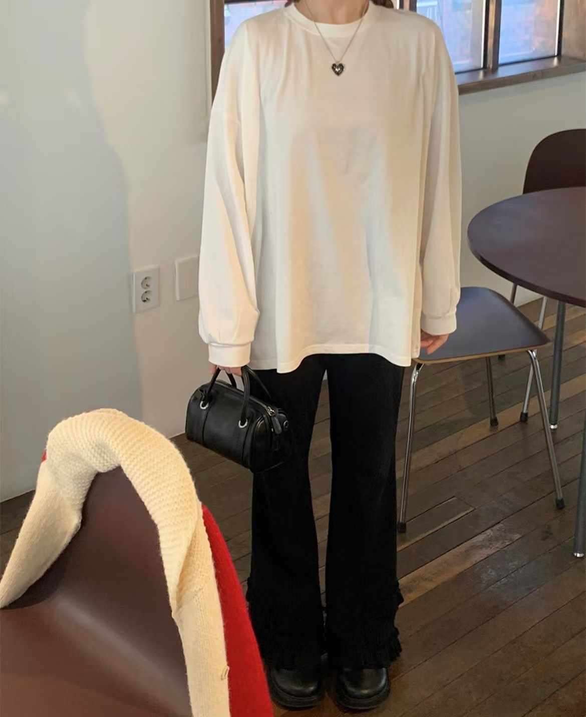 APPEAR韓國直郵東大門實拍女裝新款時尚推薦休閑熱賣長袖T恤APPEAR長袖T恤