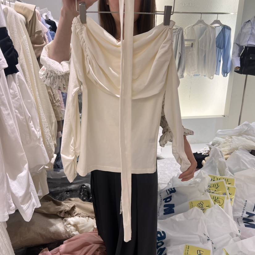 TYCHE東大門實拍女裝新品職業25春夏時尚真品人氣熱賣長袖T恤TYCHE長袖T恤