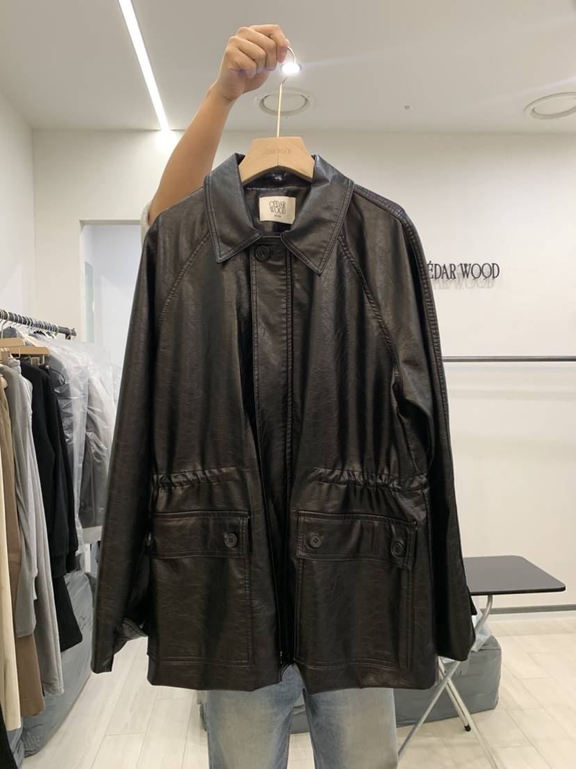 CEDARWOOD韓國直郵東大門代購女裝新品熱賣25春夏時尚夾克皮革CEDARWOOD夾克