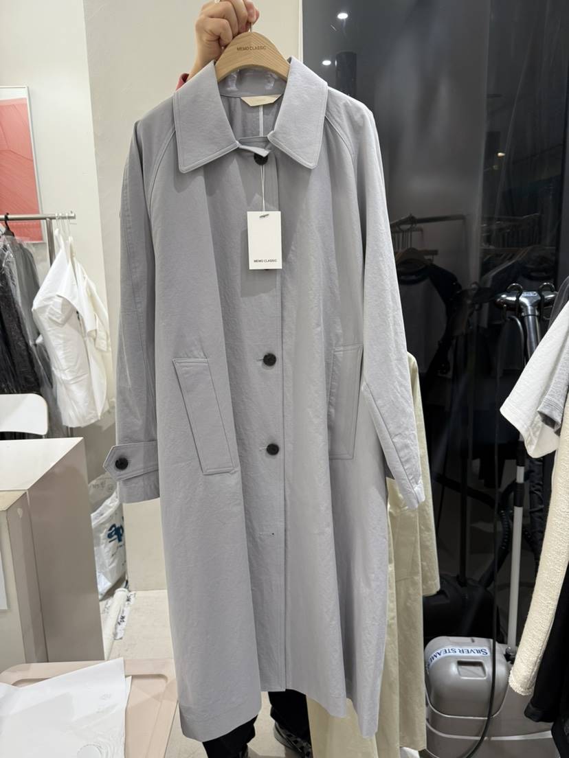 MEMO CLASSIC韓國直郵東大門代購女裝新品真品職業長款風衣MEMO CLASSIC長款風衣