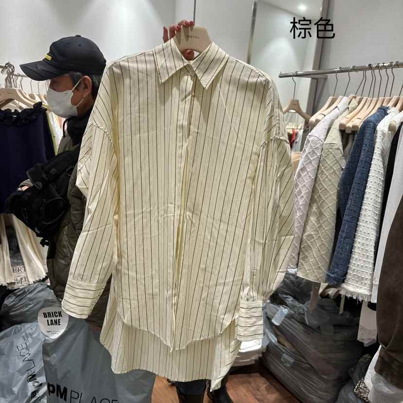 BERTHA韓國直郵女裝新品熱賣休閑25春夏職業襯衫蕾絲衫寬松BERTHA襯衫/蕾絲衫