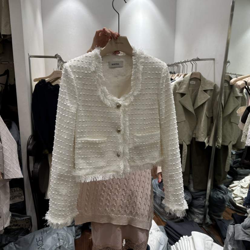BERTHA東大門實拍女士新品真品人氣推薦休閑熱賣夾克粗花呢BERTHA夾克