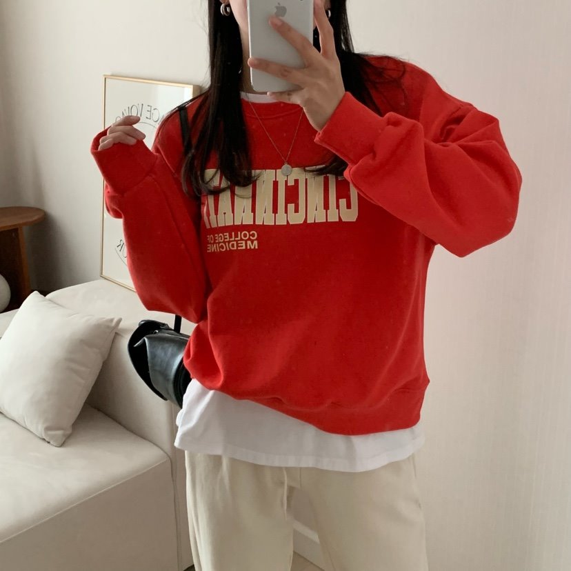 HELLO JINI韓國代購女士新款時尚真品人氣休閑25春夏職業衛衣HELLO JINI衛衣