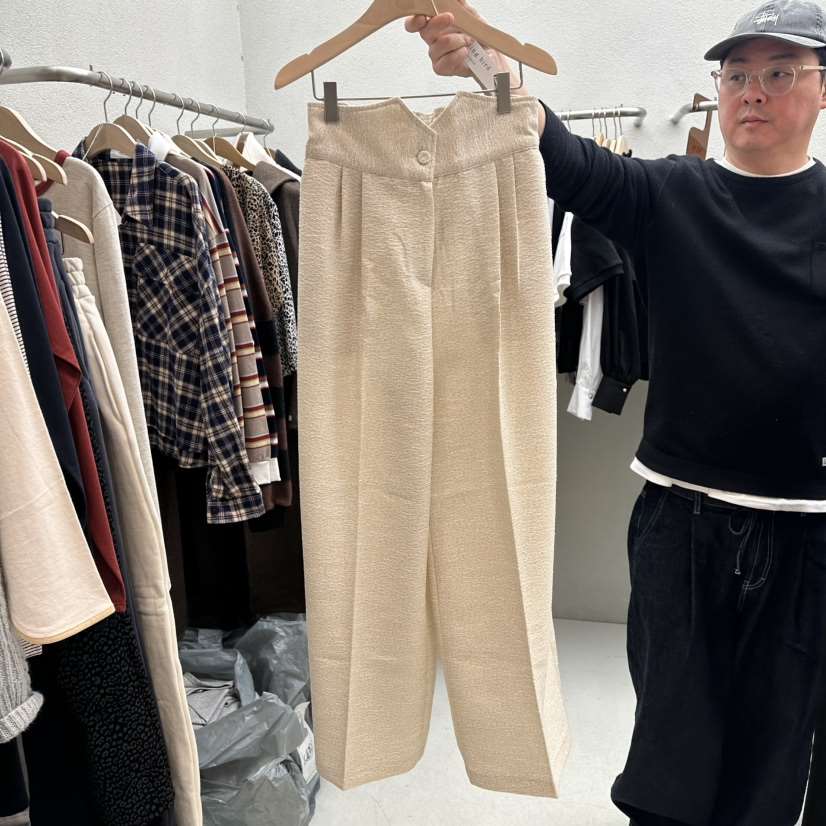 HUMMING BIRD韓國直郵女士新品休閑職業推薦時尚休閑褲粗花呢HUMMING BIRD休閑褲
