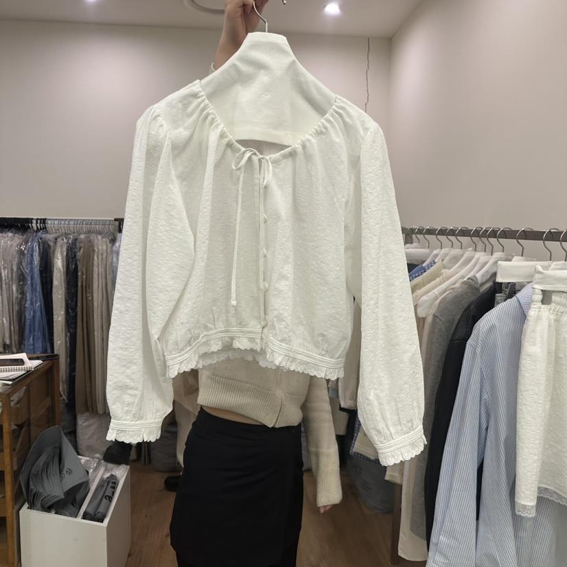 AGO直郵韓國代購女裝新品休閑熱賣職業真品時尚推薦襯衫蕾絲衫AGO襯衫/蕾絲衫