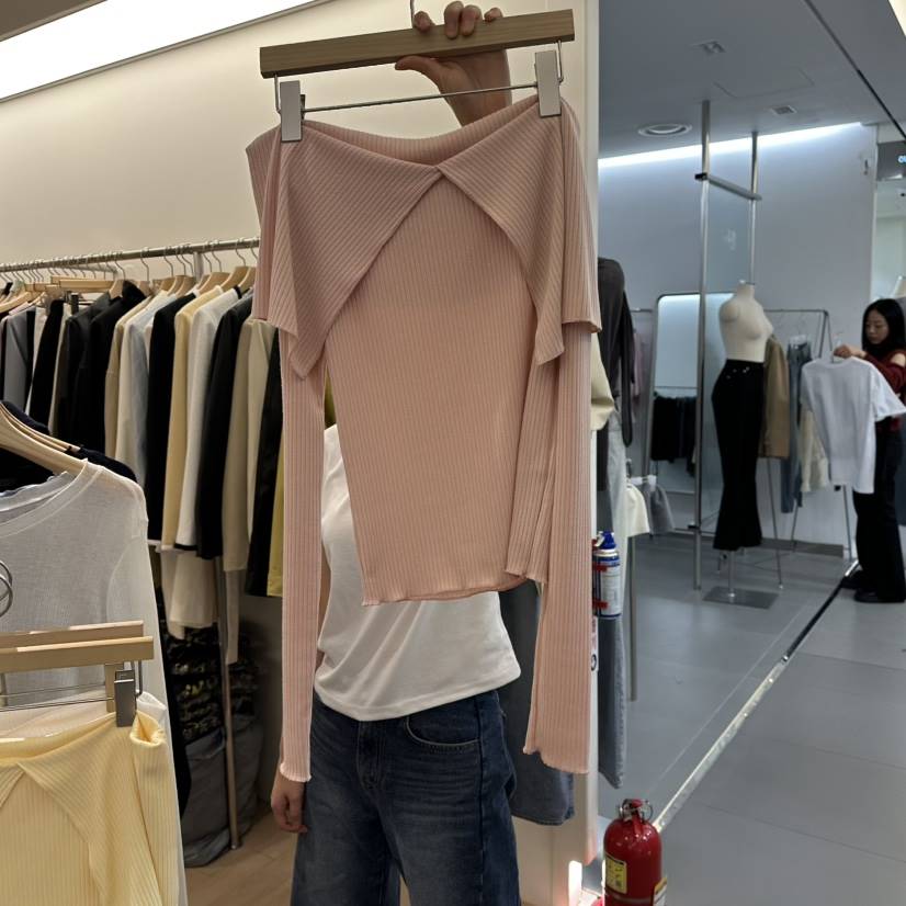 VAN NUVO韓國直郵東大門代購女裝新品休閑時尚職業長袖T恤VAN NUVO長袖T恤