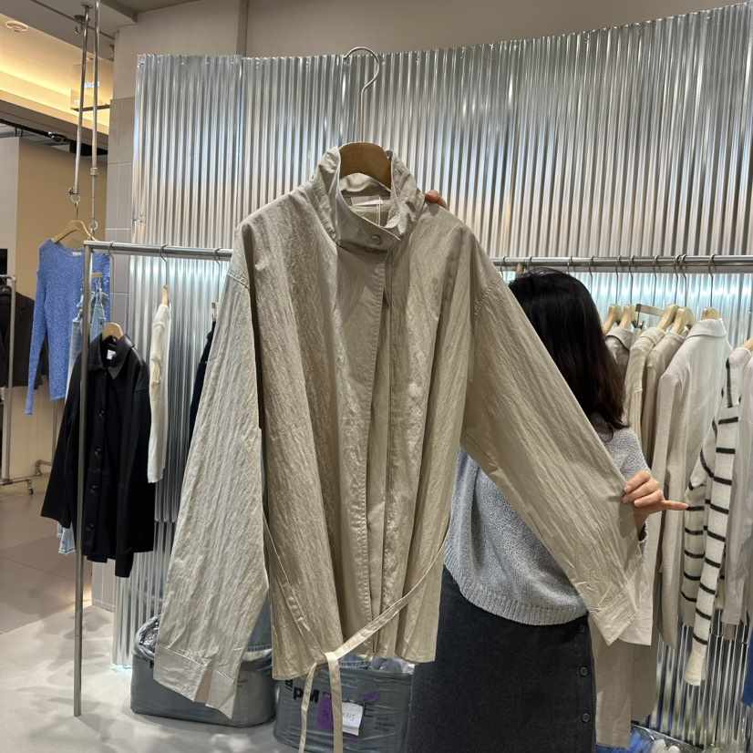 ALEGRE韓國直郵女裝新品熱賣人氣真品25春夏夾克含腰繩腰帶ALEGRE夾克