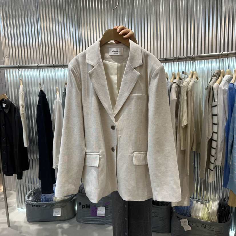 ALEGRE韓國直郵東大門實拍女裝新品25春夏職業熱賣真品夾克ALEGRE夾克