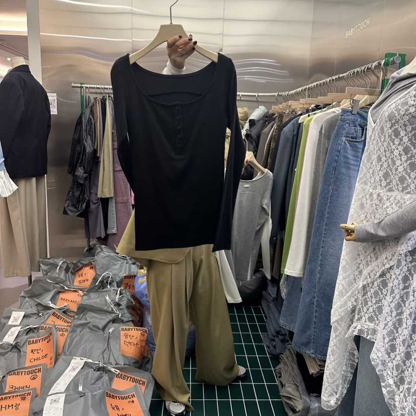 BABYTOUCH直郵韓國代購女裝新品休閑職業熱賣真品人氣長袖T恤BABYTOUCH長袖T恤