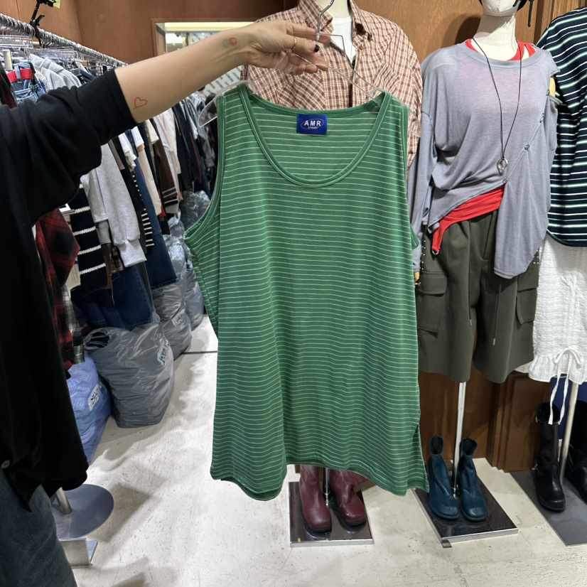 AMOUR直郵韓國代購女裝新品時尚推薦休閑熱賣人氣25春夏吊帶背心AMOUR吊帶/背心