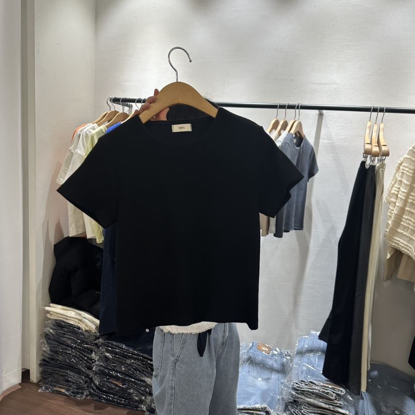 EPIC-S韓國直郵女裝新品休閑真品25春夏時尚職業推薦人氣T恤EPIC-ST恤