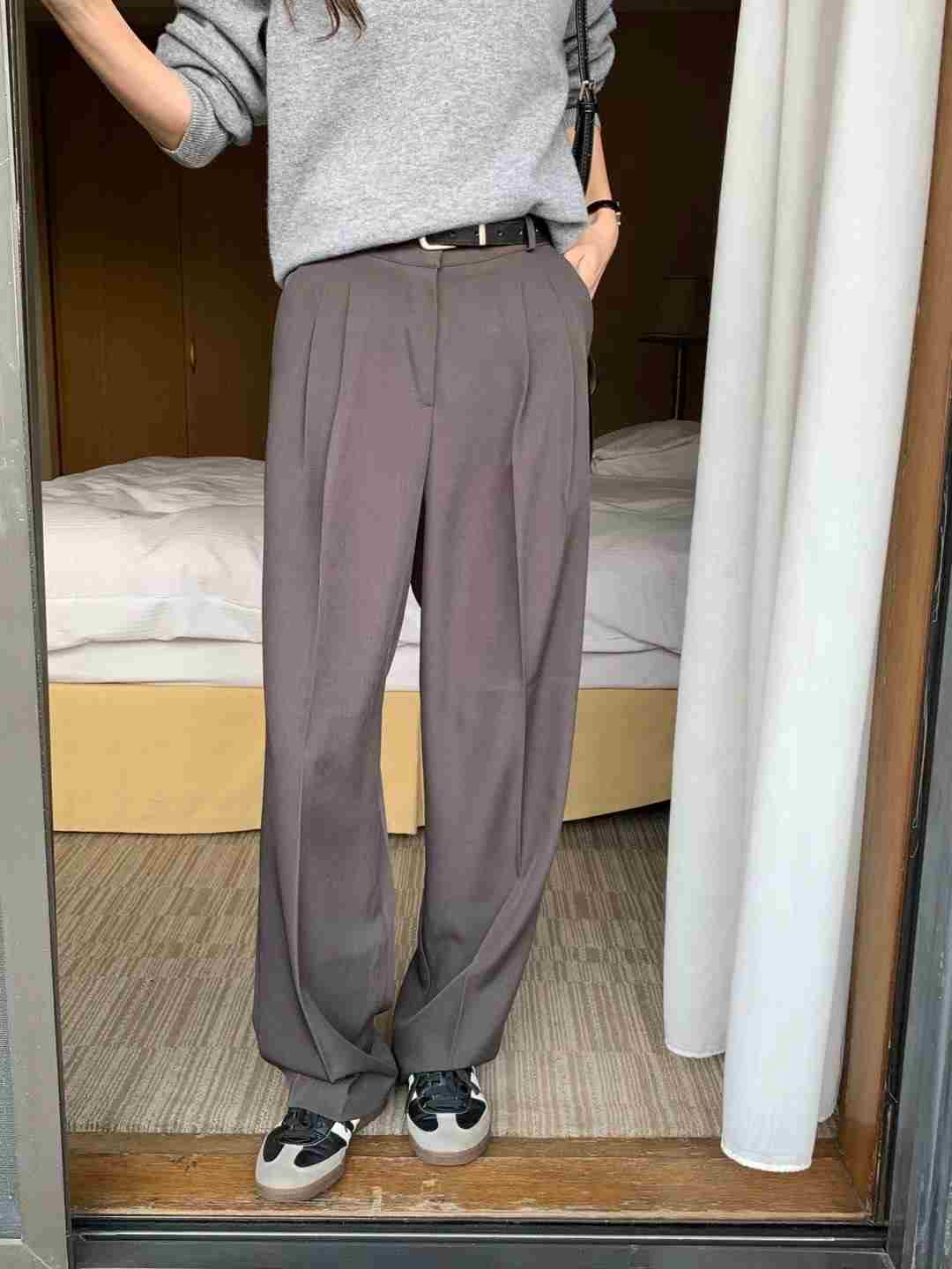 BASIC FEMME-베이직팜므-OT東大門代購女士新品休閑正裝褲西褲BASIC FEMME正裝褲/西褲