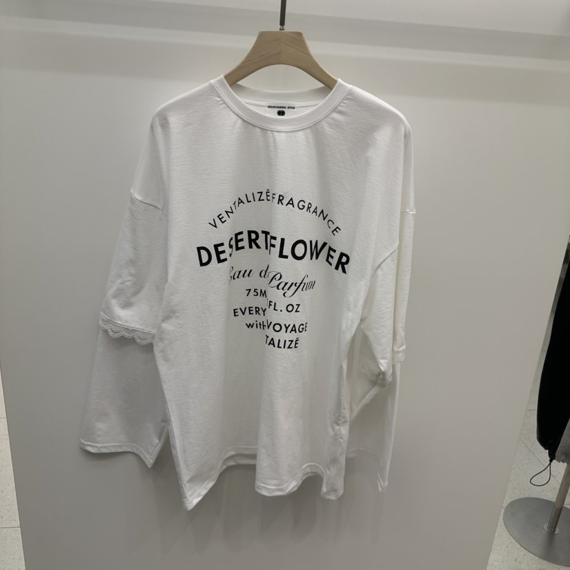 NYLON韓國㊣直郵東大門代購女裝新品熱賣人氣休閑長袖T恤蕾絲NYLON長袖T恤