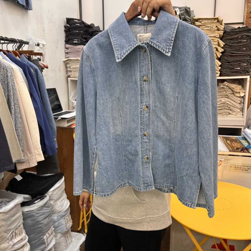 DELI JENNY韓國代購女裝新品25春夏熱賣休閑推薦襯衫蕾絲衫THERE襯衫/蕾絲衫