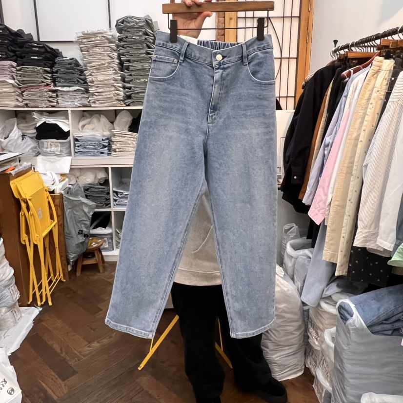 DELI JENNY東大門代購女士新款休閑推薦人氣時尚職業牛仔褲THERE牛仔褲
