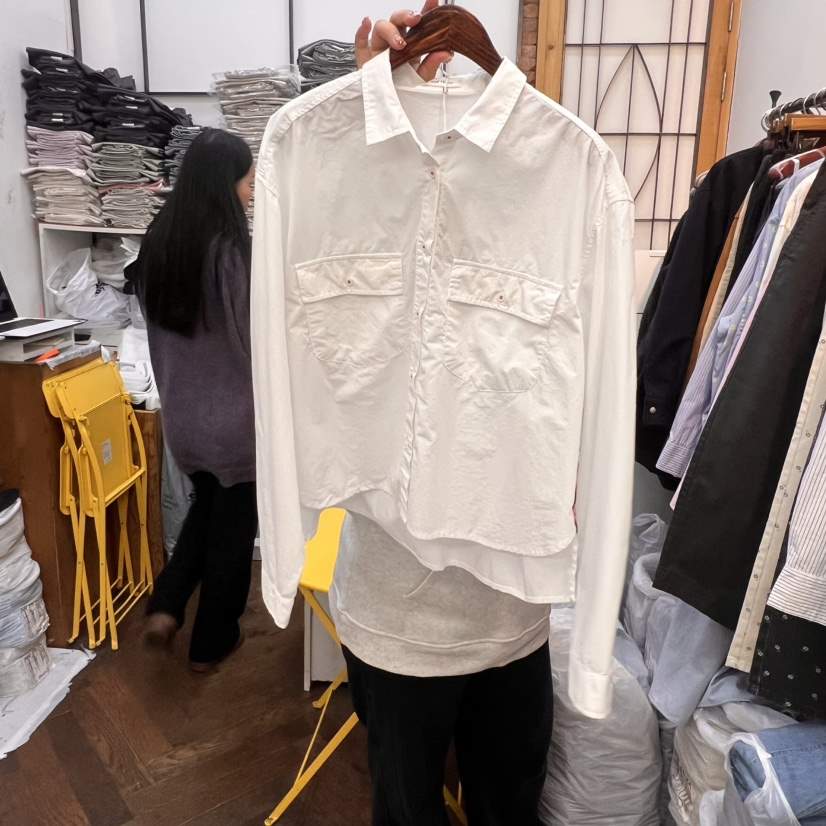 DELI JENNY東大門實拍女士新品真品人氣25春夏時尚襯衫蕾絲衫THERE襯衫/蕾絲衫