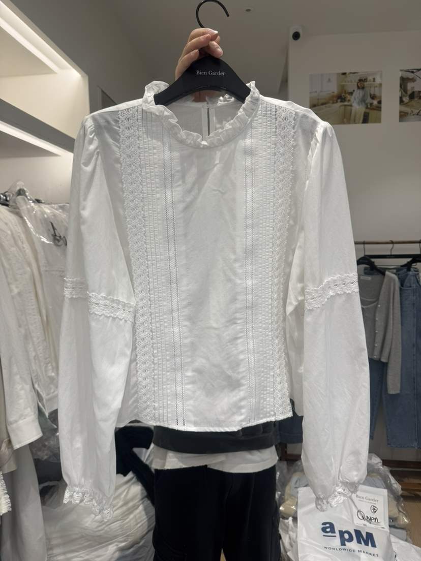 BIEN GARDER韓國直郵㊣東大門實拍女裝新款推薦襯衫蕾絲衫BIEN GARDER襯衫/蕾絲衫