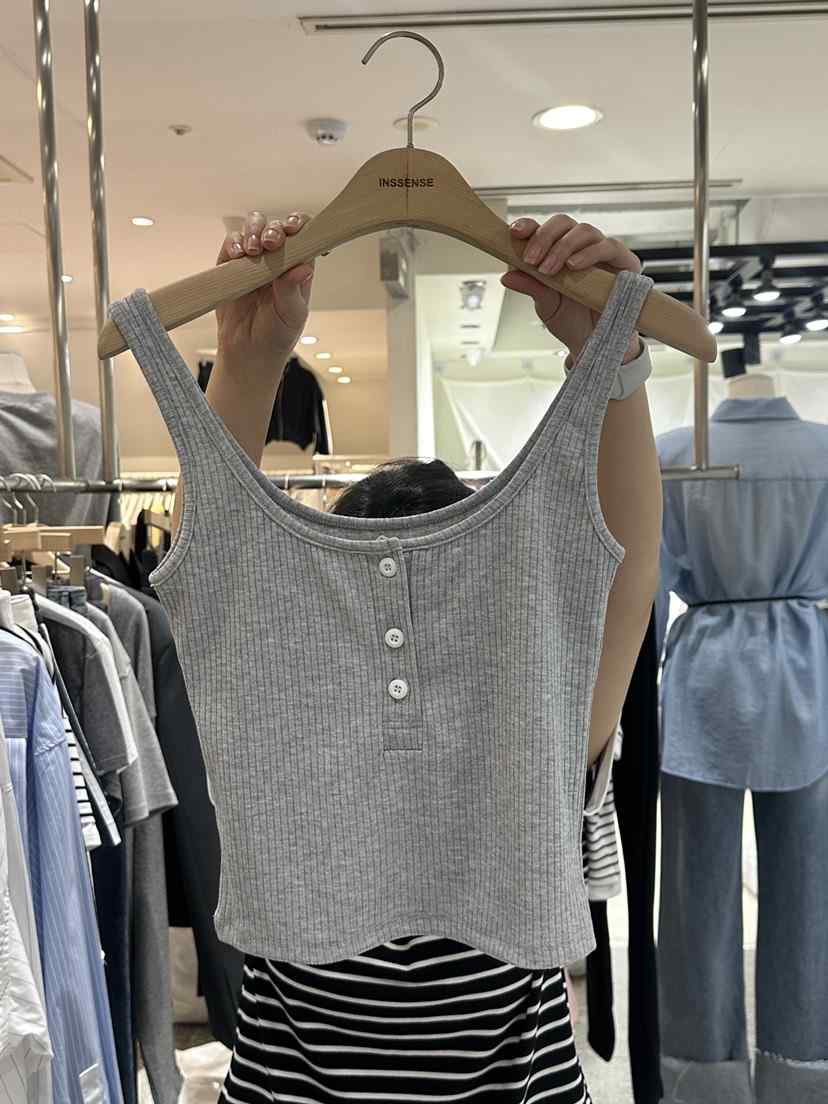 INSSENSE-A直郵韓國代購㊣女裝新品人氣時尚職業休閑吊帶背心INSSENSE-A吊帶/背心