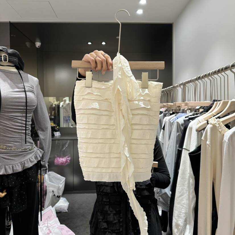 OUR MINUTE韓國㊣直郵東大門代購女裝新品休閑吊帶背心含圍巾OUR MINUTE吊帶/背心