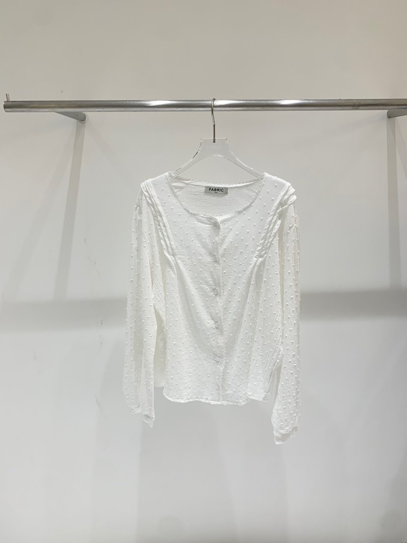 FABRIC韓國代購女裝新款25春夏熱賣職業人氣真品襯衫蕾絲衫FABRIC襯衫/蕾絲衫