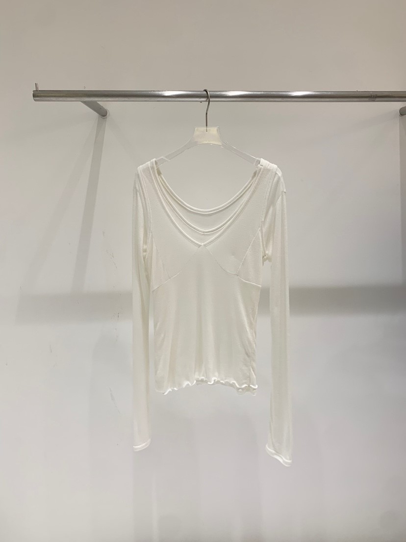 FABRIC韓國代購女士新款25春夏時尚真品人氣職業休閑長袖T恤FABRIC長袖T恤