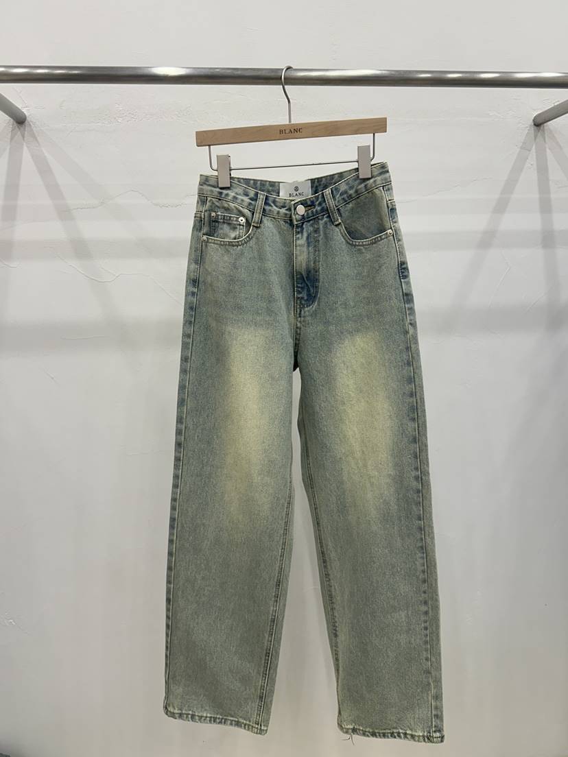 BLANC-A東大門代購女裝新品真品職業25春夏推薦休閑牛仔褲BLANC-A牛仔褲