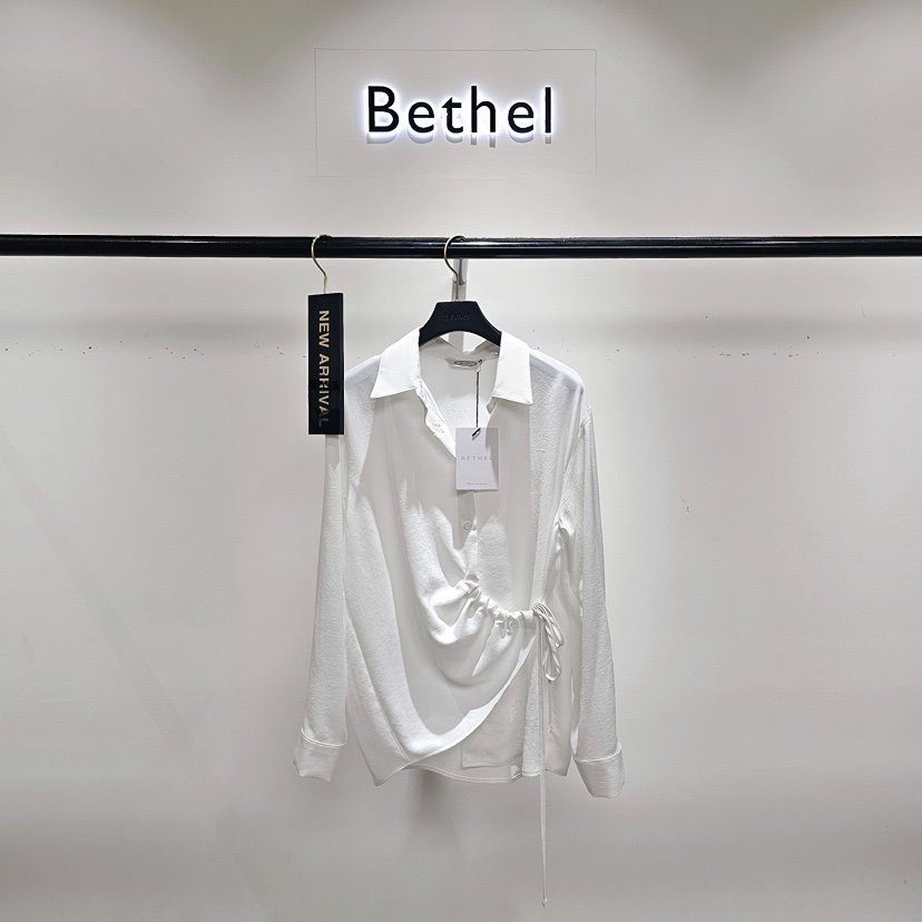 BETHEL韓國直郵㊣女裝新款熱賣休閑人氣25春夏推薦襯衫蕾絲衫BETHEL襯衫/蕾絲衫