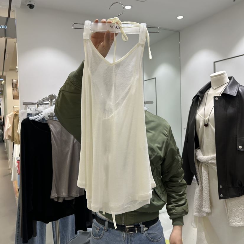 NOVUS直郵韓國代購㊣女裝新品熱賣職業休閑25春夏吊帶背心喇叭NOVUS吊帶/背心