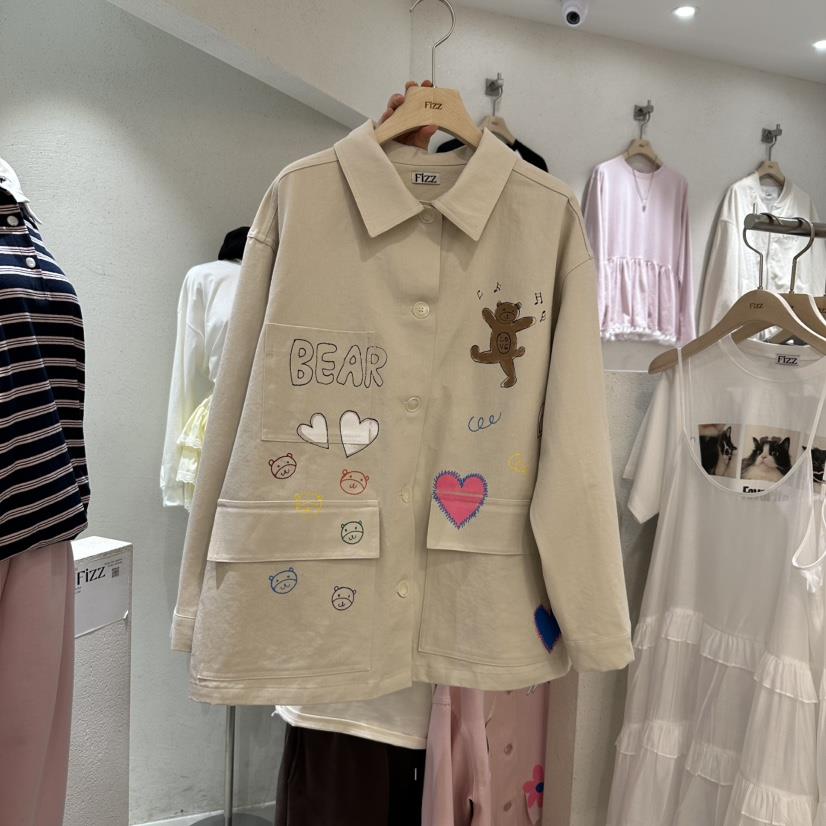 FIZZ韓國直郵㊣東大門實拍女裝新品推薦25春夏休閑職業夾克FIZZ夾克