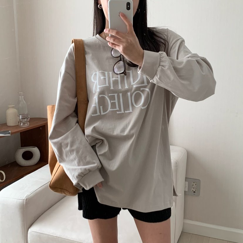 HELLO JINI韓國直郵㊣東大門實拍女裝新品熱賣25春夏長袖T恤HELLO JINI長袖T恤