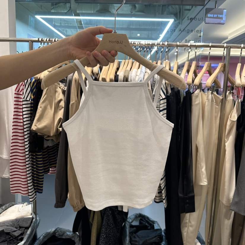 HONG.U東大門實拍女士新品熱賣真品休閑時尚職業25春夏吊帶背心HONG.U吊帶/背心