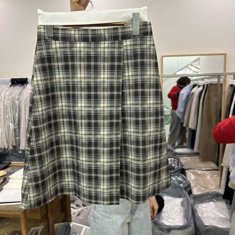 AGO東大門代購女士新款時尚職業人氣半身裙中短裙格紋半身裙AGO半身裙/中短裙