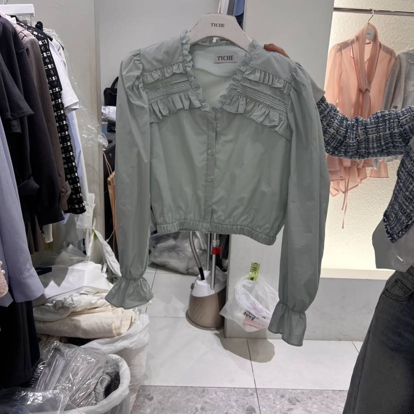 TYCHE韓國代購女士新款時尚熱賣職業人氣休閑真品襯衫蕾絲衫TYCHE襯衫/蕾絲衫