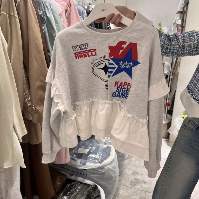 TYCHE韓國直郵女裝新品推薦休閑職業25春夏時尚熱賣衛衣復古TYCHE衛衣