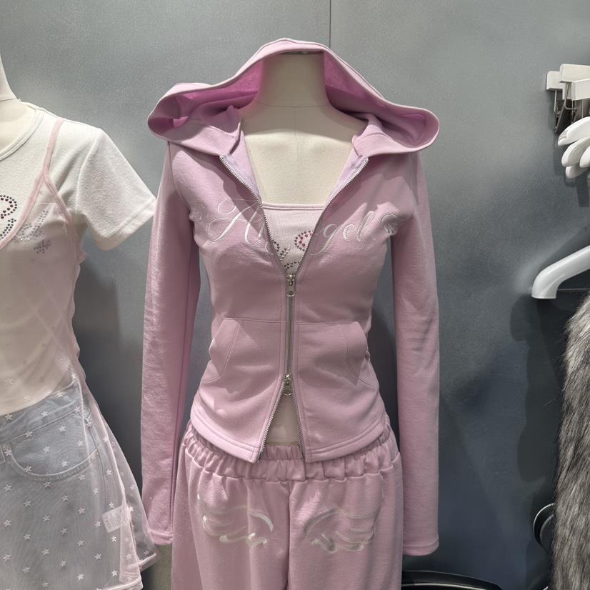 RIBBON東大門代購女士新品職業時尚人氣真品熱賣衛衣拉鏈連帽RIBBON衛衣