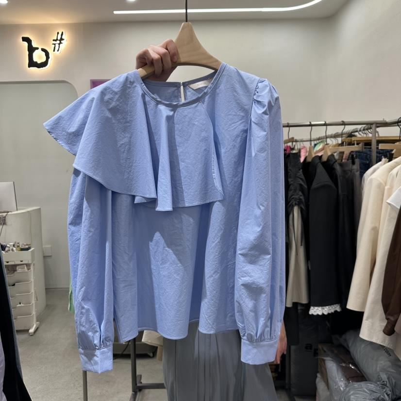 BISHOP韓國㊣直郵東大門代購女裝新款熱賣25春夏襯衫蕾絲衫b#/BISHOP襯衫/蕾絲衫