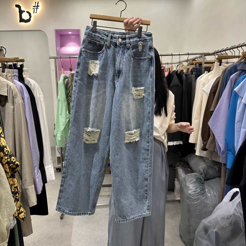 BISHOP韓國直郵㊣東大門實拍女裝新品熱賣職業時尚人氣牛仔褲b#/BISHOP牛仔褲