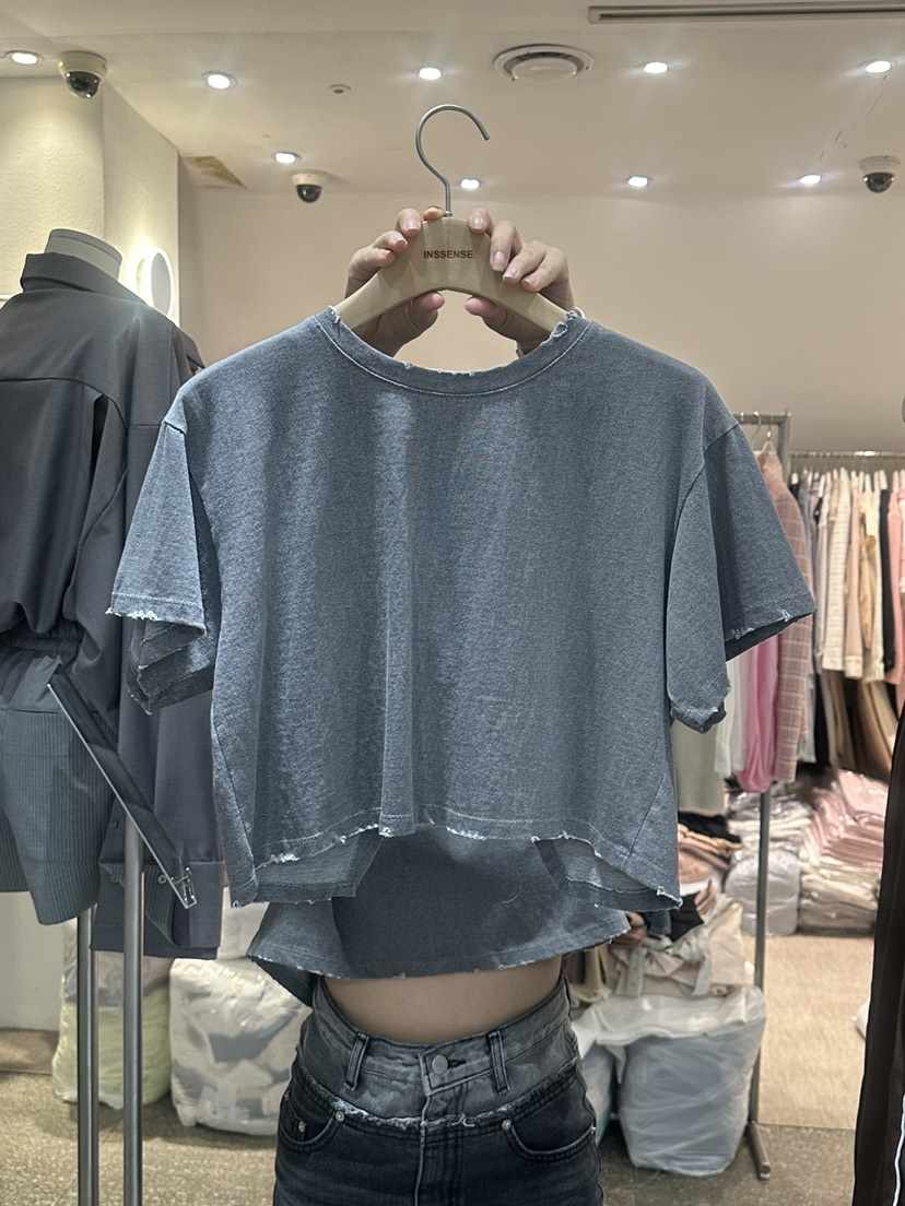 INSSENSE-A直郵韓國代購㊣女裝新品熱賣人氣職業推薦T恤短款INSSENSE-AT恤