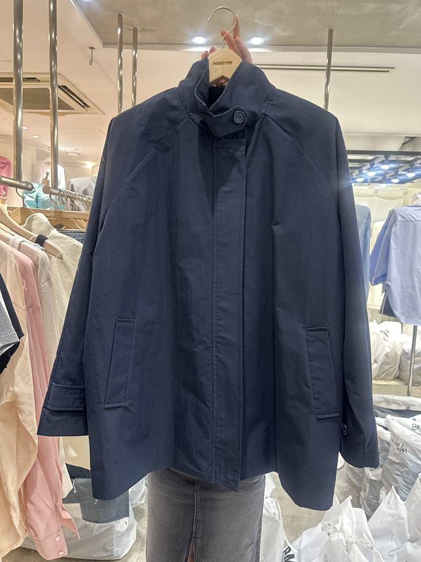 INSSENSE-A韓國直郵㊣東大門實拍女裝新品時尚25春夏夾克高領INSSENSE-A夾克