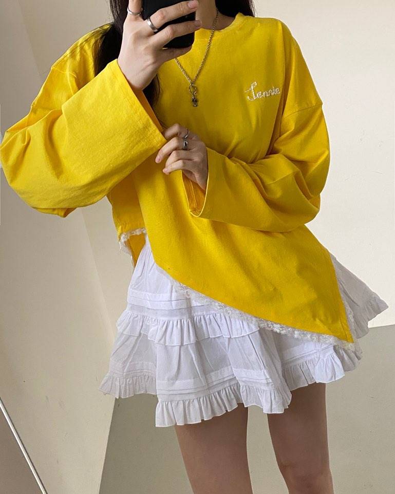 VENEFIT東大門直郵女士新品休閑熱賣時尚職業人氣真品長袖T恤VENEFIT/JENNIE長袖T恤