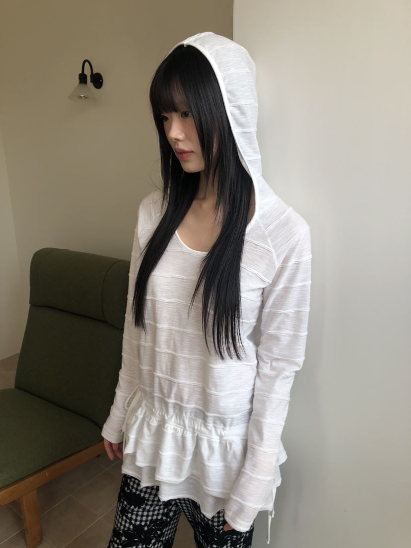 FLASH東大門代購女裝新款職業時尚人氣真品熱賣長袖T恤連帽FLASH長袖T恤