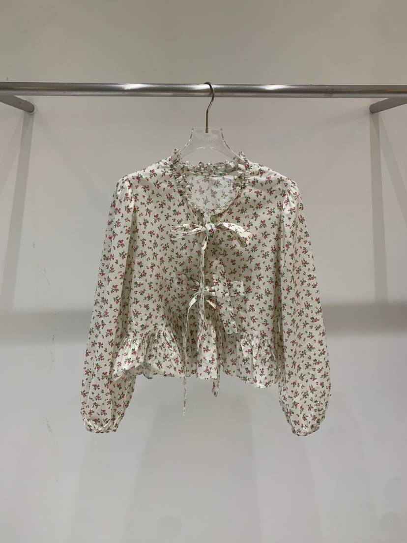 FABRIC韓國代購女士新品25春夏時尚真品職業人氣襯衫蕾絲衫FABRIC襯衫/蕾絲衫