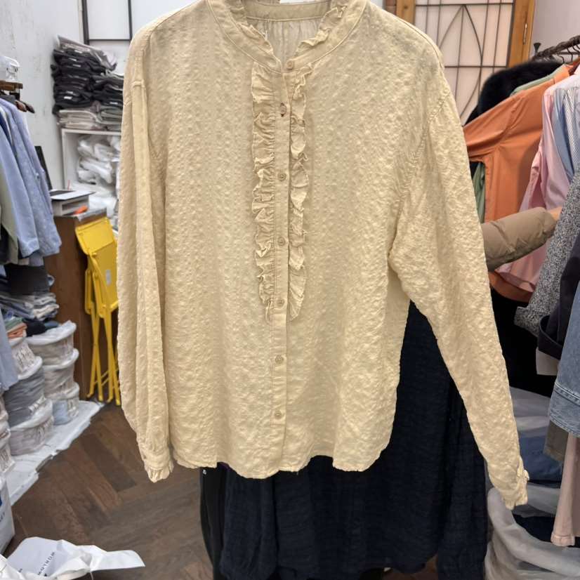 DELI JENNY東大門代購女裝新品職業真品推薦休閑襯衫蕾絲衫THERE襯衫/蕾絲衫
