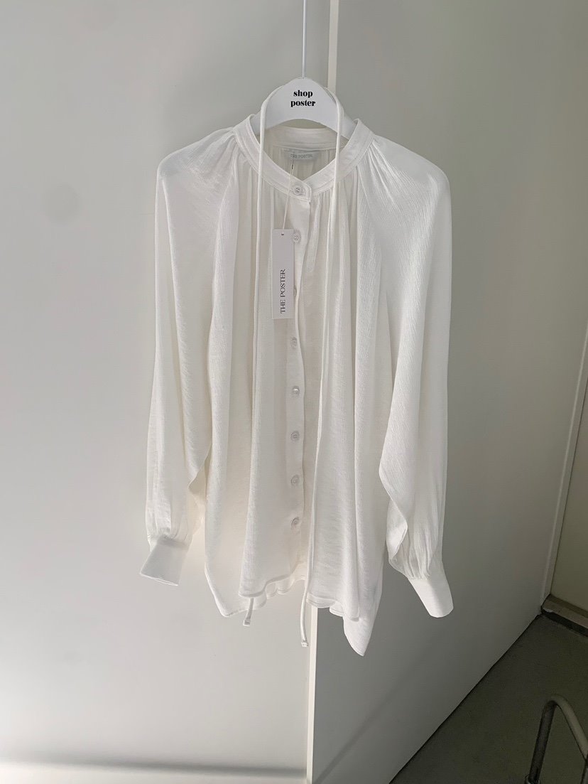 SHOP POSTER東大門實拍女裝新品時尚職業襯衫蕾絲衫含腰繩SHOP_POSTER襯衫/蕾絲衫